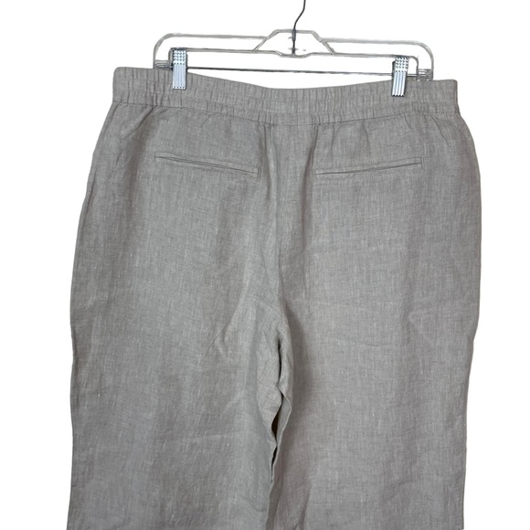 Chico’s 100% Linen Wide Leg Comfort Flowing Loose Relaxed Trouser Pants Size 2 - Picture 13 of 16